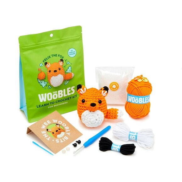 The Woobles Beginner Crochet Amigurumi Kits - Felix the Fox - Picture 1 of 4
